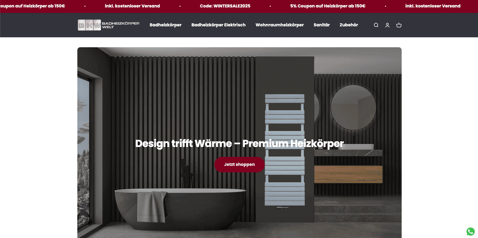 Badheizkörperwelt – Premium Relaunch