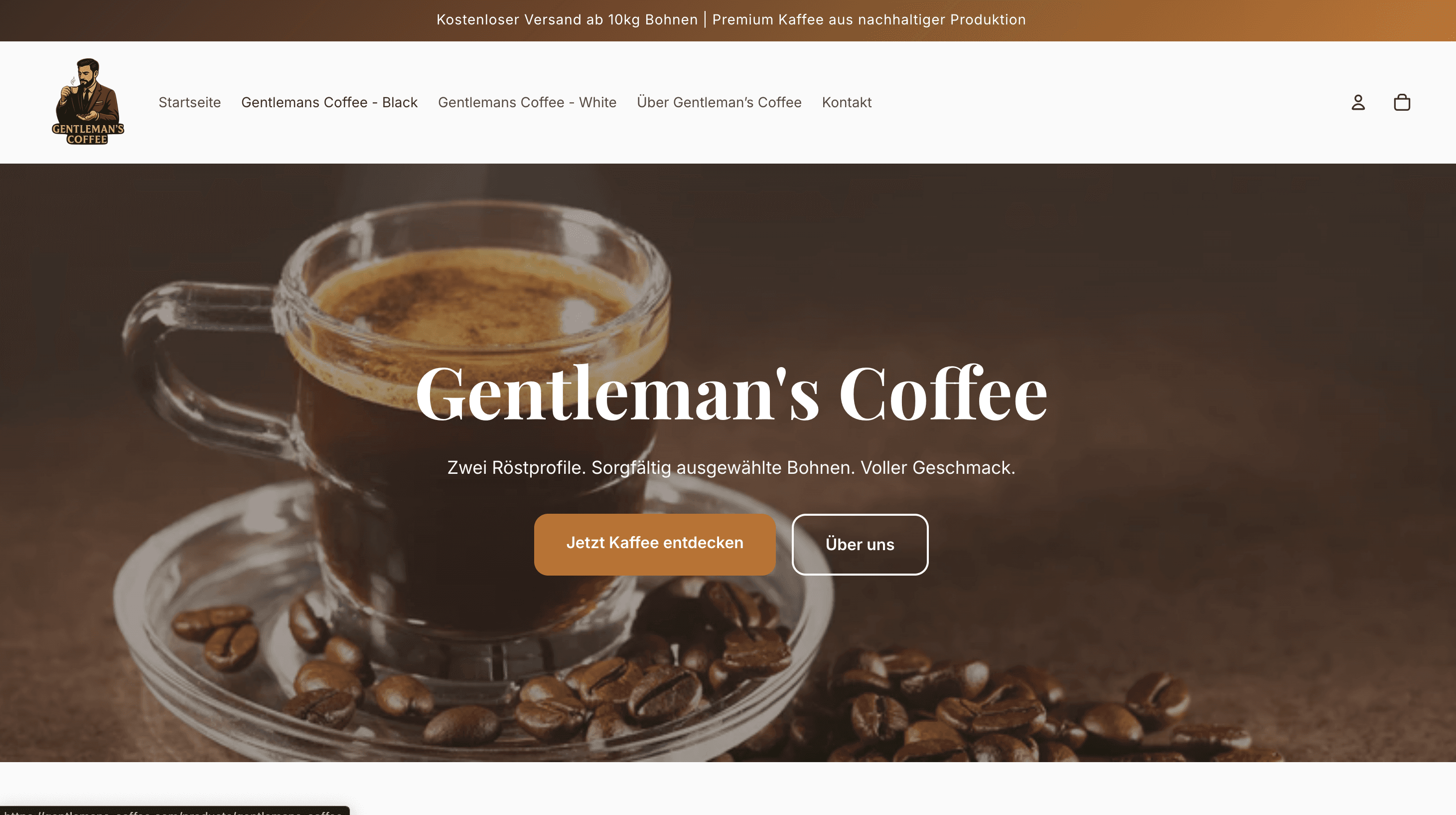 Gentleman's Coffee – Shopify Shop
