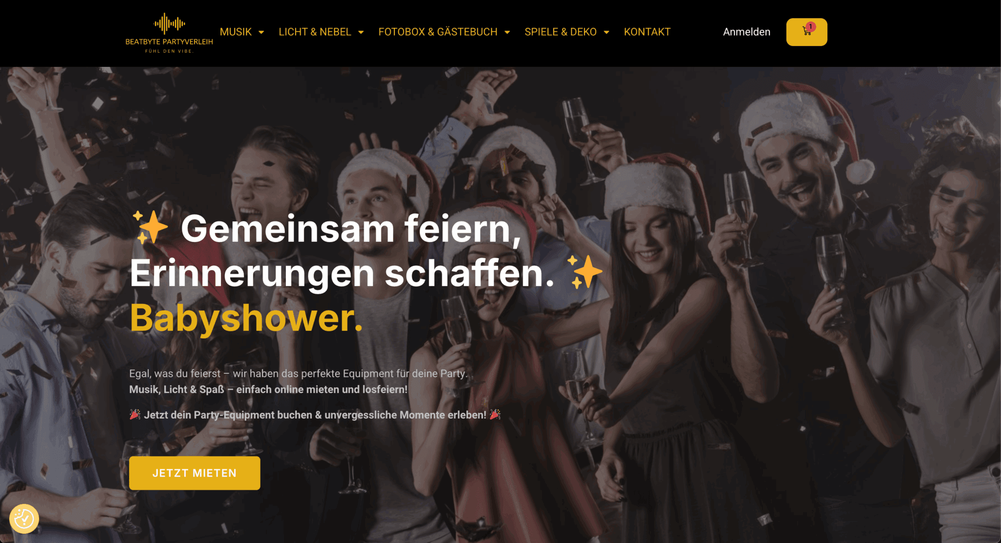 Beatbyte Partyverleih – Buchungssystem - Website mit integriertem Online-Buchungssystem